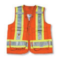 Orange 100% Polyester Feldmesser Weste